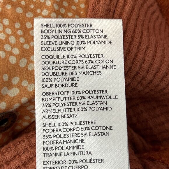 Free People We The Free Med Burnt Orange This and That Cardi Sherpa Jacket NWOT - Picture 8 of 11